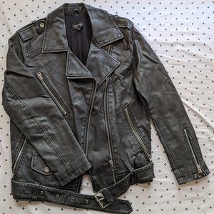 TOPSHOP Vegan Leather Moto Jacket
